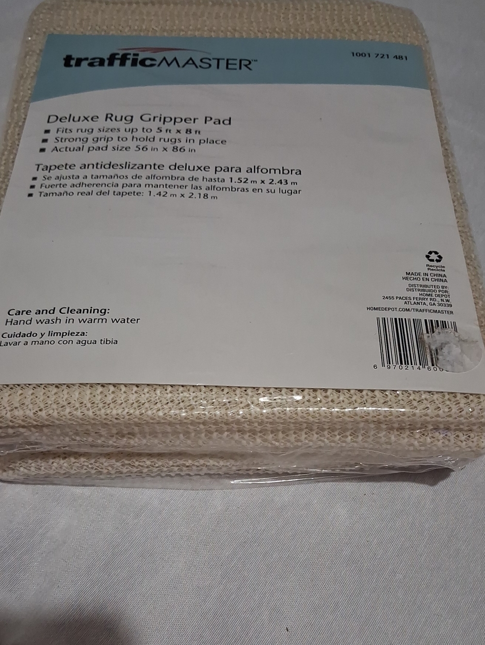 Traffic Deluxe Rug Gripper Pad - White